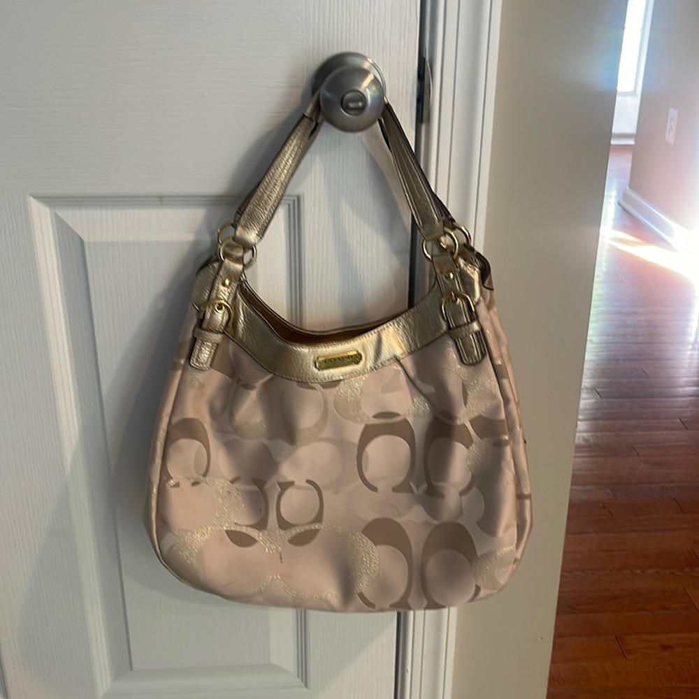 Coach purse used a couple times - cream